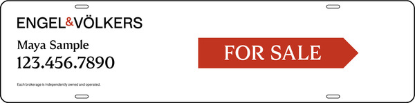 For Sale in Red Arrow w Agent Name Sign Rider, 6h x 24w, Steel